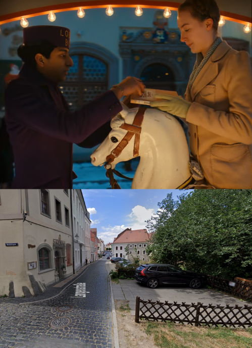 The carousel was in front of Gasthaus zum Flyns - an actual establishment you can book a room in today.